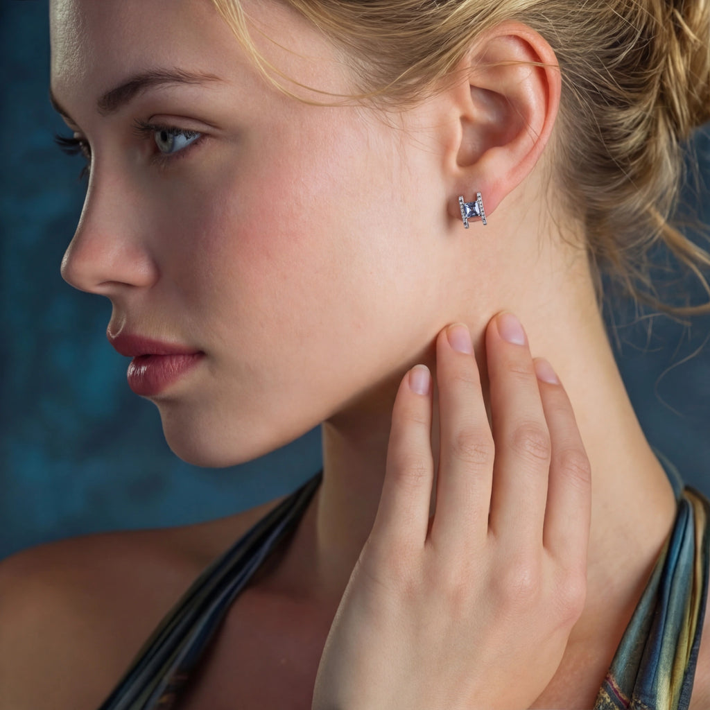 Prism Square Studs